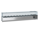 Ecofrost Tabletop Toppings Fridge With Glass Surround. 10x1/4GN / 200cm. Model- 7950.5123 .Delivery Included