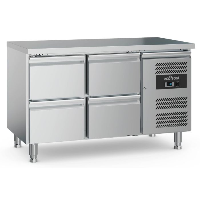 Ecofrost Four Drawer Counter Fridge, 70cm Depth, Adjustable Feet, 136cm. Model-7950.5170.Delivery Included