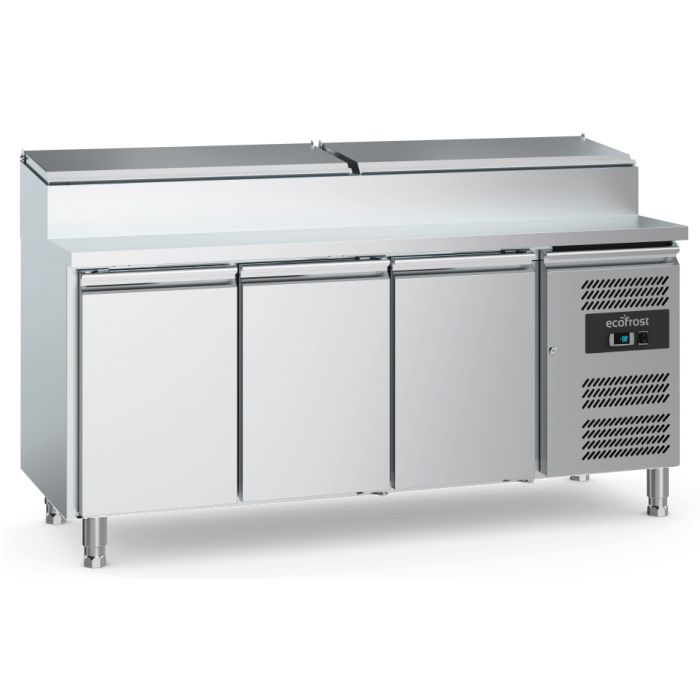 Ecofrost Three Door Counter Fridge With Toppings Opening, Adjustable Feet, 180cm. Model-7950.5195 Delivery Included