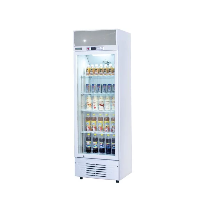 Arctica Single Glass Door Display Fridge With Illuminated Canopy