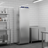 Prodis Stainless Steel Single Upright Fridge, Capacity- 341L, Model- HC410RSS. Delivery Included