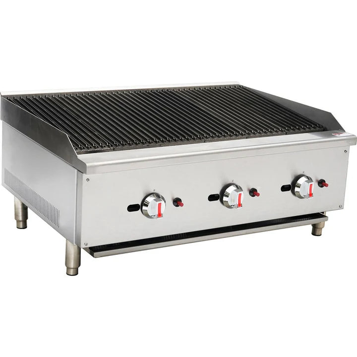 Hamoki 90cm Three Burner Tabletop Chargrill, Natural Gas, Model- ECB-36SX (4369)