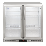 Prodis Low Energy Stainless Steel Double Hinged Door Bottle Cooler, Model-NT2ST-LE. Delivery Included
