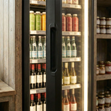 Prodis Black Single Upright Display Fridge, Model-XDA600-P-K-LE. Delivery Included