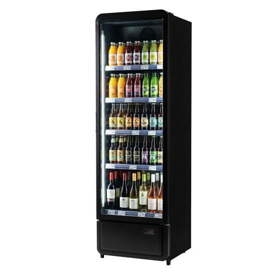 Prodis Black Single Upright Display Fridge, Model-XDA600-P-K-LE. Delivery Included