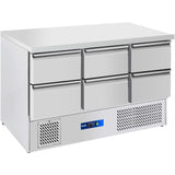 Prodis Six Drawer Compact Counter Fridge, Model-EC-6DSS. Delivery Included