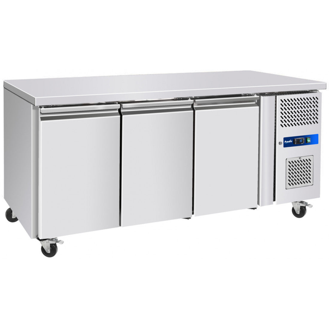 Prodis Three Door Counter Fridge, Model- GRN-C3R. Delivery Included