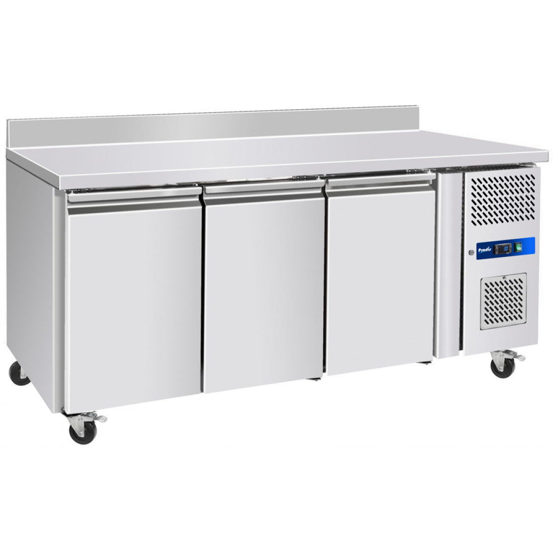 Prodis Three Door Counter Fridge With Upstand, Model-GRN-W3R. Delivery Included