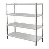 Hamoki Stainless Steel Four Tier Shelving Unit x150cm  (NCE4888)