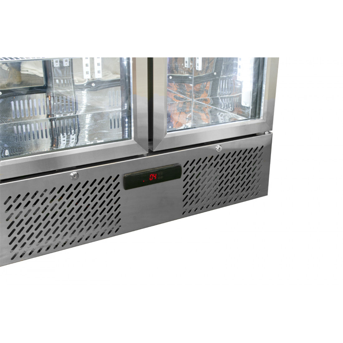 Prodis Double Hinged Door Stainless Steel Finish Upright Bottle Cooler,Model- NT20ST-HC. Delivery Included
