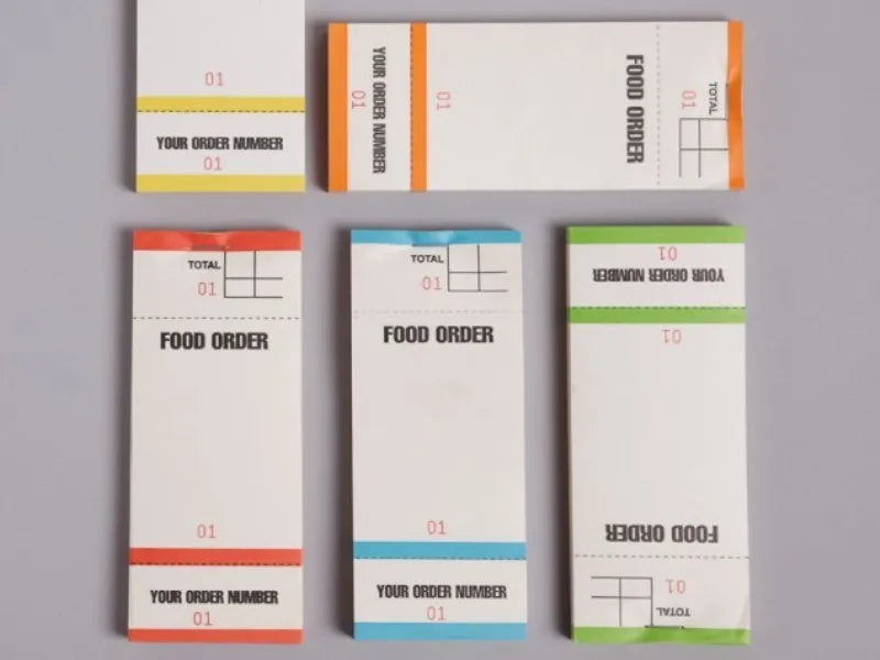 Coloured Waiter Food Order Pads x 5 (4123)