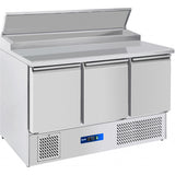 New Prodis Three Door Prep Counter Fridge, Model- EC-3PREP (NCE3792)