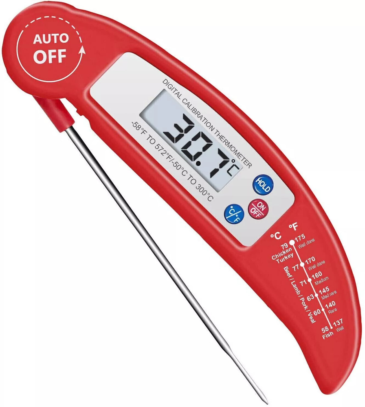 Digital Food Probe-Red