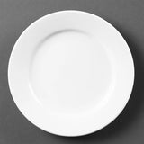 Plates - Wide Rim 165mm (x12) Olympia Whiteware (3120)